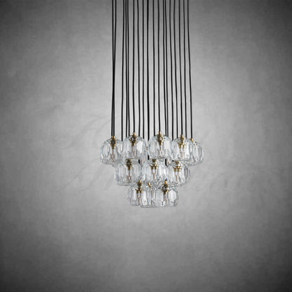 xinyue Bola De Crystal Round Cluster Chandelier 30" 40''