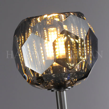 xinyue Bola De Smoke Glass Linear Chandelier 48" for Living room