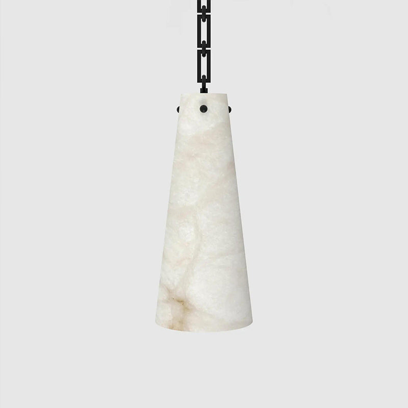 Contemporary Casey Chandelier in Alabaster, 3-Light Vintage Alabaster Pendant Cluster