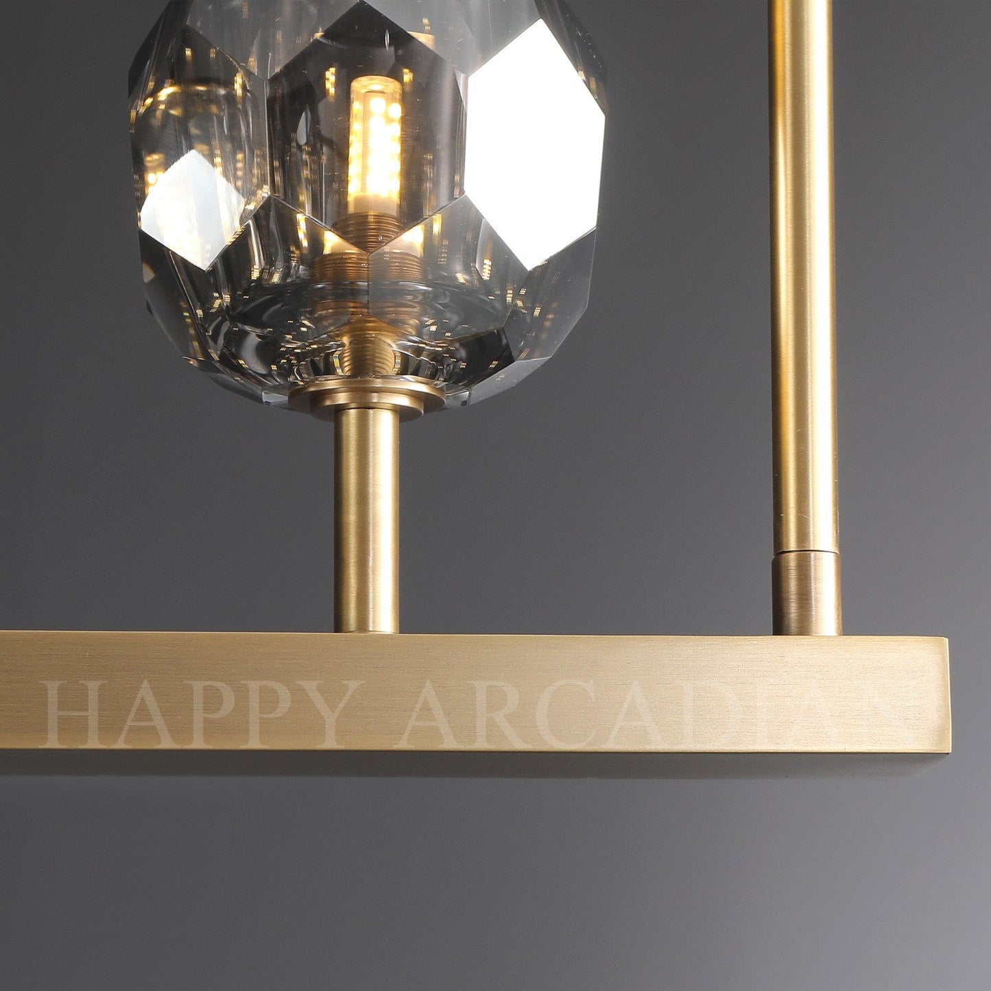 xinyue Bola De Smoke Glass Linear Chandelier 48" for Living room