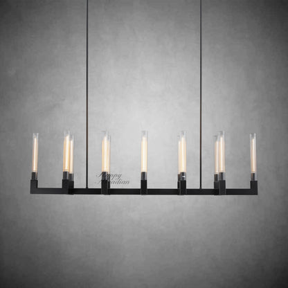 XINYUE Candlestick Linear Chandelier Lighting 55'' 67"