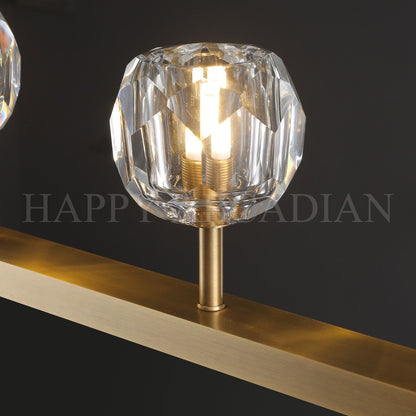 xinyue Lighting Bola De Modern Cristal Crystal Linear Chandelier 60"