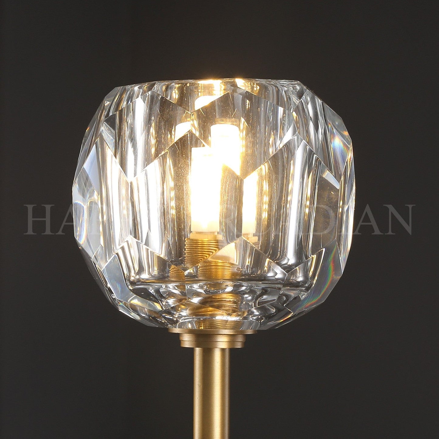 xinyue Bola De Clear Cristal Linear Chandelier 48"