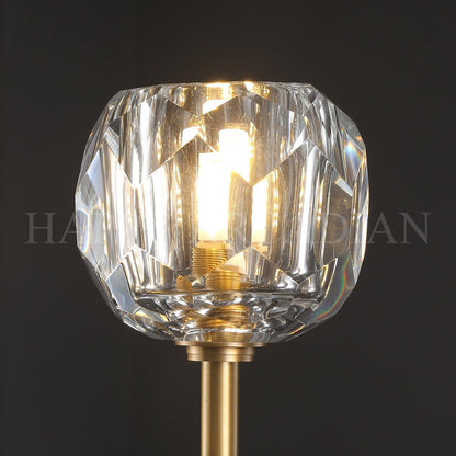 xinyue Bola De Clear Cristal Linear Chandelier 48"