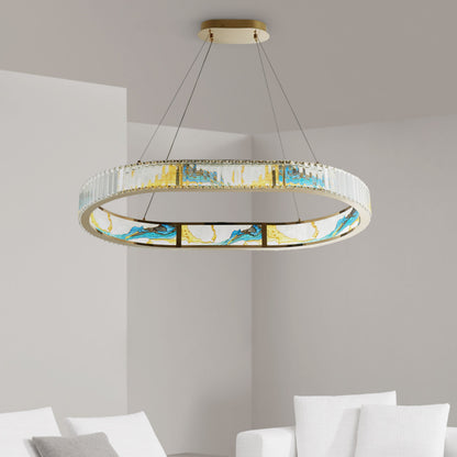 Sharyn Squoval Colorful Crystal Chandelier Lighting
