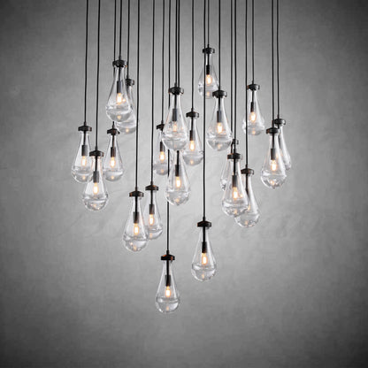 xinyue Lighting Raindrop Round Chandelier 47",21-Lights