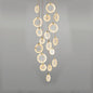 Queenie Alabaster disc Long Round chandelier For Loft