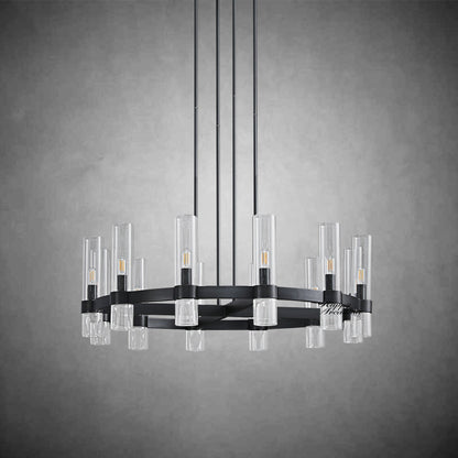 xinyue Lighting Rebecca Round Chandelier 36″, 12-Lights