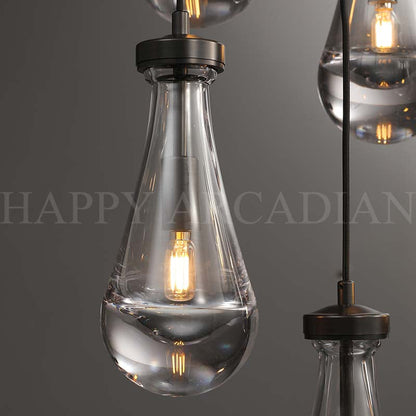 xinyue Lighting Raindrop Round Chandelier  18",7-Lights