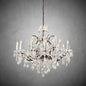 XINYUE Rococo Iron & Crystal Round Chandelier 33''