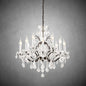 XINYUE Rococo Iron & Crystal Round Chandelier 28''
