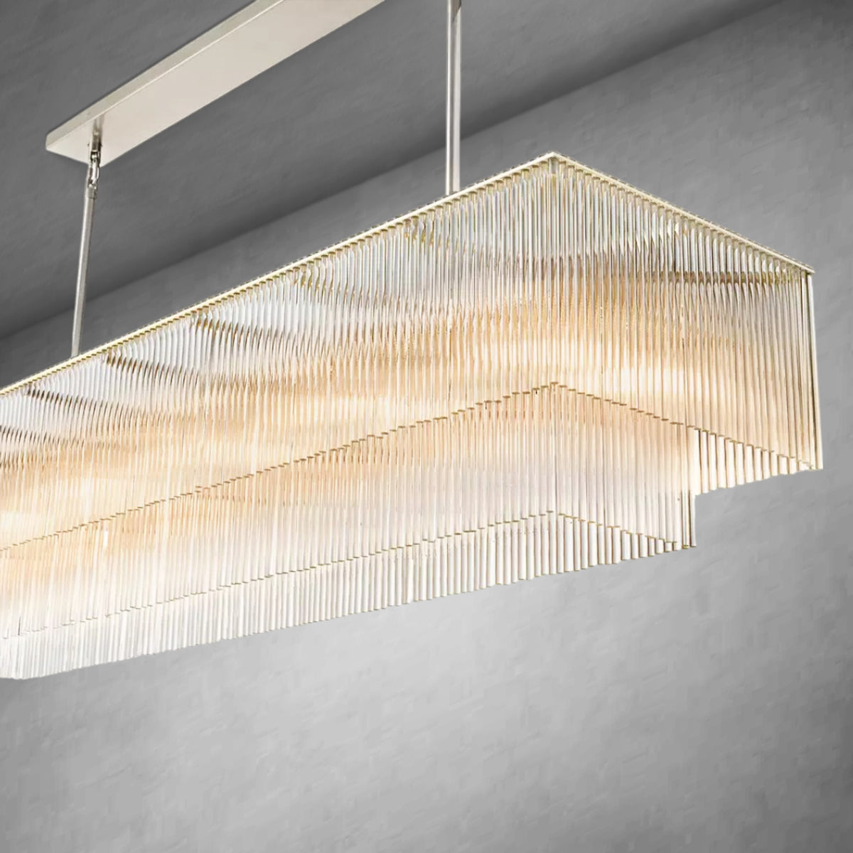 XINYUE Amadeo Rectangular Chandelier 54'' for living room