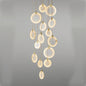 Queenie Alabaster disc Long Round chandelier For Loft