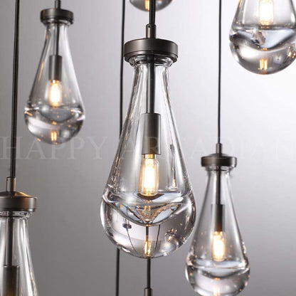 xinyue Lighting Raindrop Round Chandelier 47",21-Lights