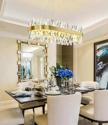 Arsenio Oval Crystal Chandelier