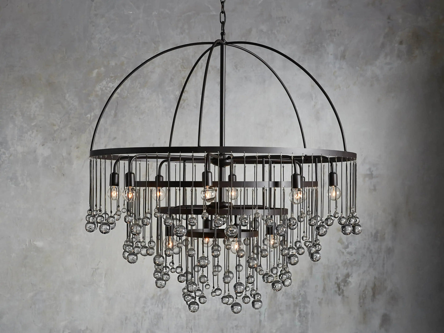Aubrey Crystal Ball 4 Tier Chandelier