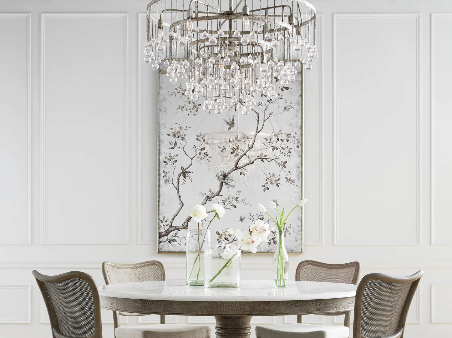 Aubrey Crystal Ball 4 Tier Chandelier