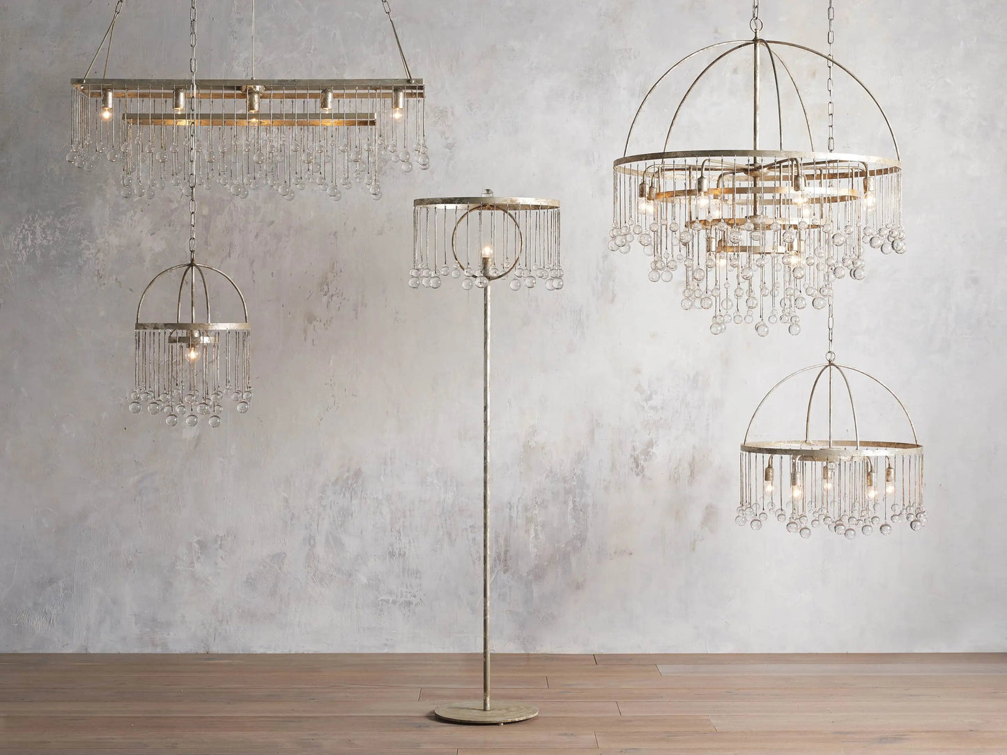 Crystal Ball Aubrey Round Chandelier 5 Light / 8 Light