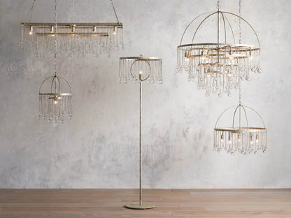 Crystal Ball Aubrey Round Chandelier 5 Light / 8 Light