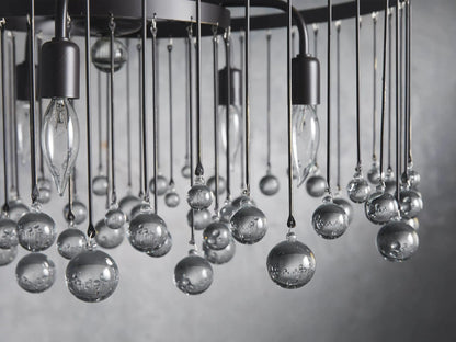 Crystal Ball Aubrey Round Chandelier 5 Light / 8 Light