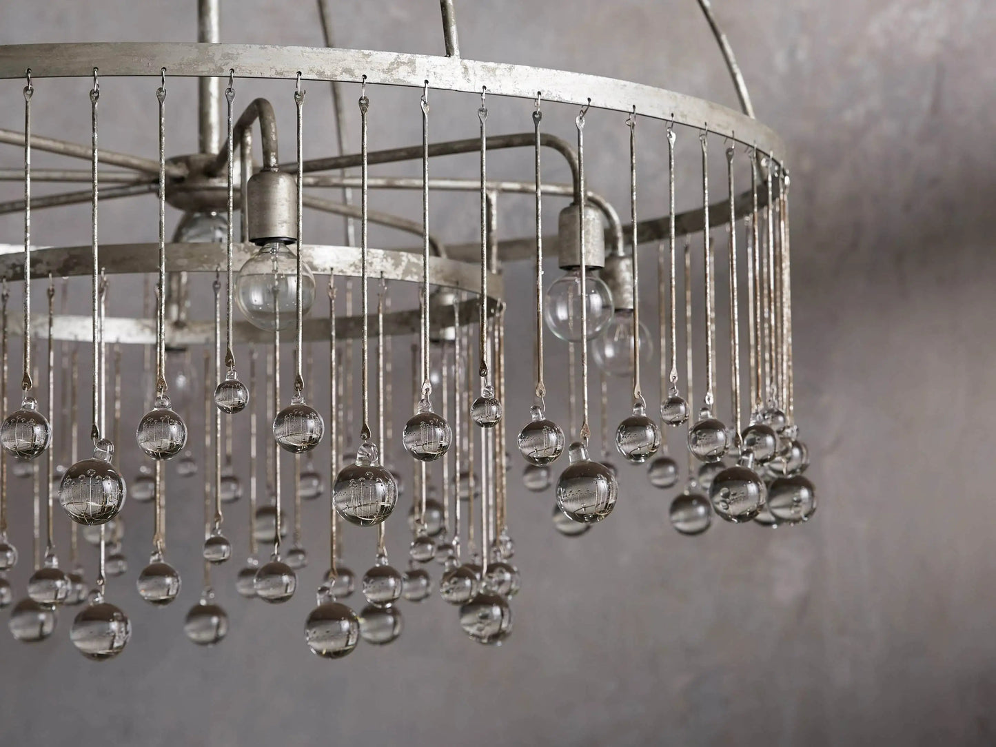 Crystal Ball Aubrey Round Chandelier 5 Light / 8 Light
