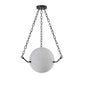 Gabe Alabaster Sphere Suspension Lamp, Pendant Kitchen Island Lamp