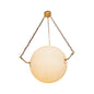 Gabe Alabaster Sphere Suspension Lamp, Pendant Kitchen Island Lamp