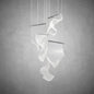 Acrylic Lace 5 Light Chandelier // Chrome