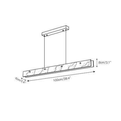 Alabaster LED Modern Linear Pendant Light