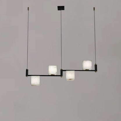 Gavin Alabaster Cubic Island Chandelier