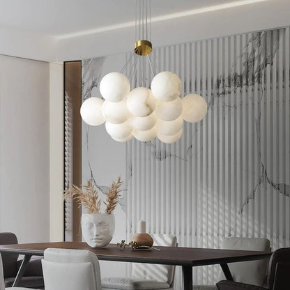 Paisley Alabaster Global Ceiling Chandelier Light