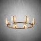 Alabaster Large Contemporary Halo Chandelier