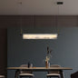 Nicholas Modern Alabaster Linear Art Chandelier Light