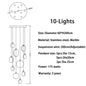 Queenie Alabaster Long Staircase Pendant Light
