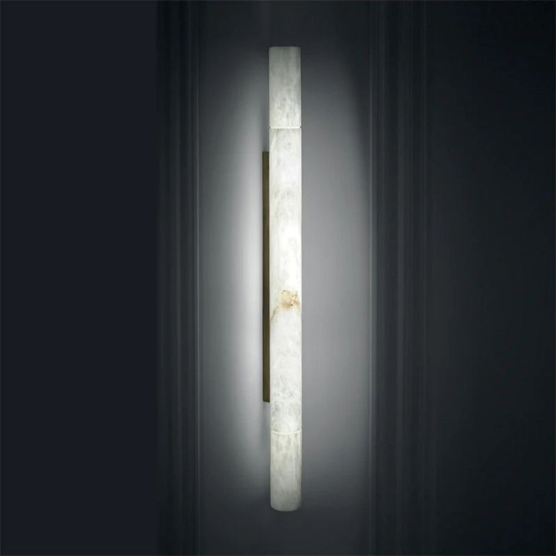 Julian Alabaster Round Tube Wall Sconce