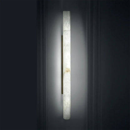 Julian Alabaster Round Tube Wall Sconce