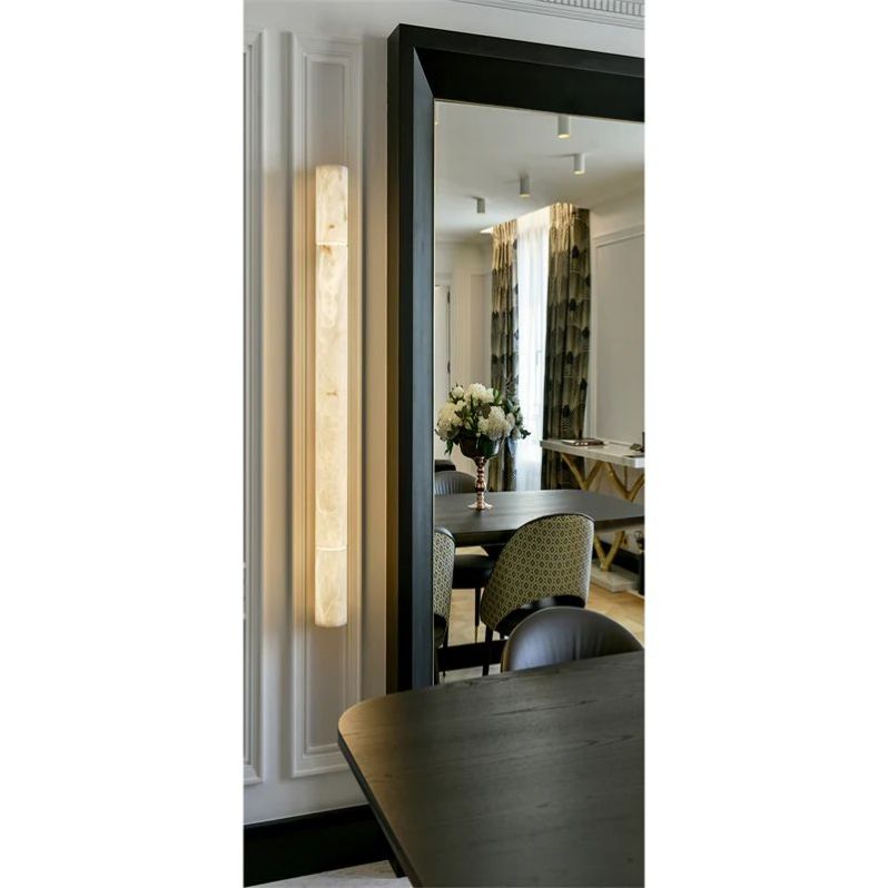Julian Alabaster Round Tube Wall Sconce
