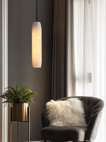 Alabaster Flute Pendant Light