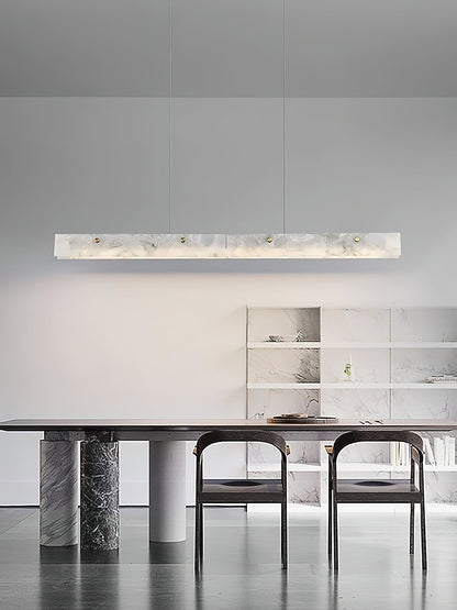 Alabaster LED Modern Linear Pendant Light