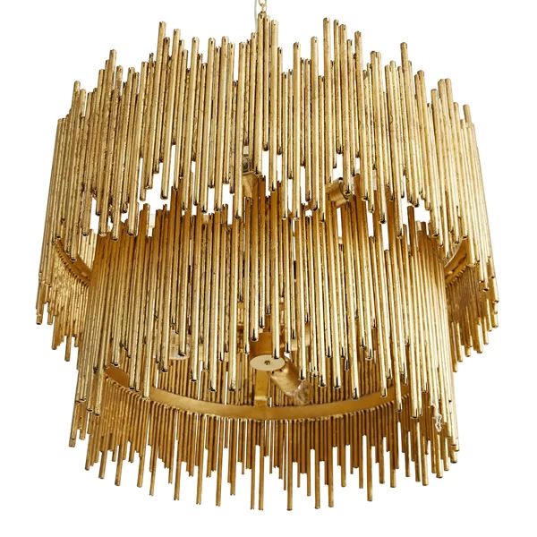 Russell 2-Tier Round Metal Living Room Chandelier Lighting