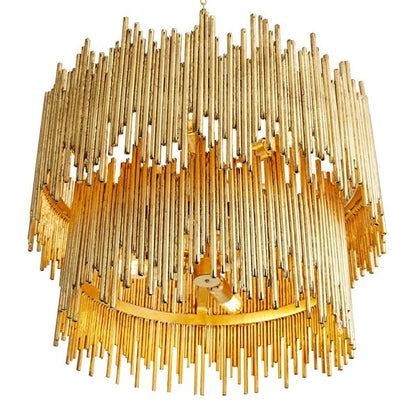 Russell 2-Tier Round Metal Living Room Chandelier Lighting