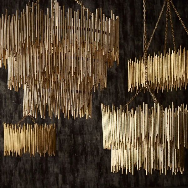 Russell 2-Tier Round Metal Living Room Chandelier Lighting