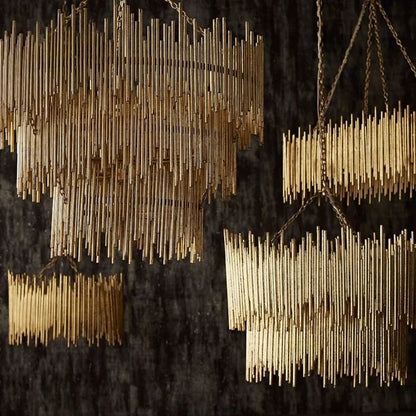 Russell 2-Tier Round Metal Living Room Chandelier Lighting