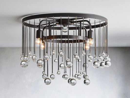 Aubrey Crystal Ball Flushmount
