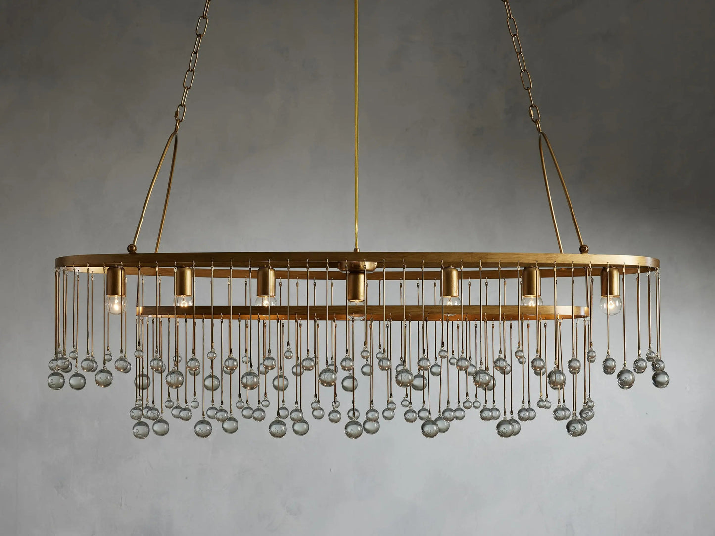 Aubrey Crystal Ball 7 Light Chandelier