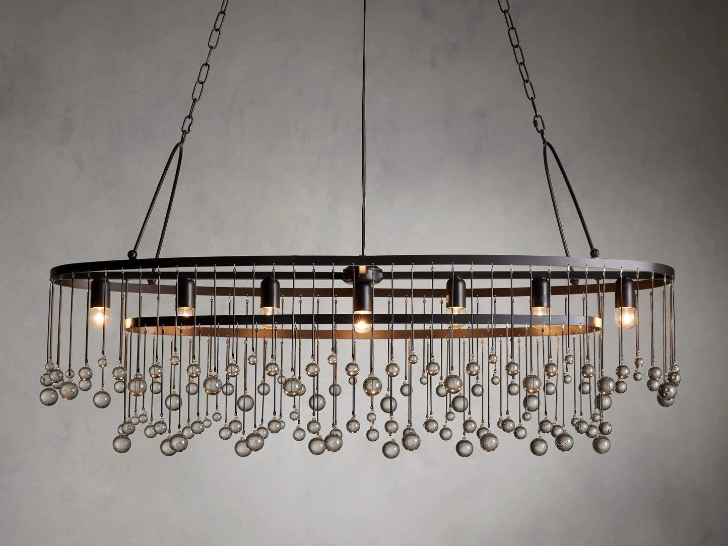 Aubrey Crystal Ball 7 Light Chandelier