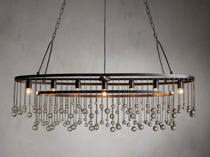 Aubrey Crystal Ball 7 Light Chandelier