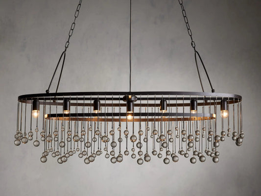 Aubrey Crystal Ball 7 Light Chandelier