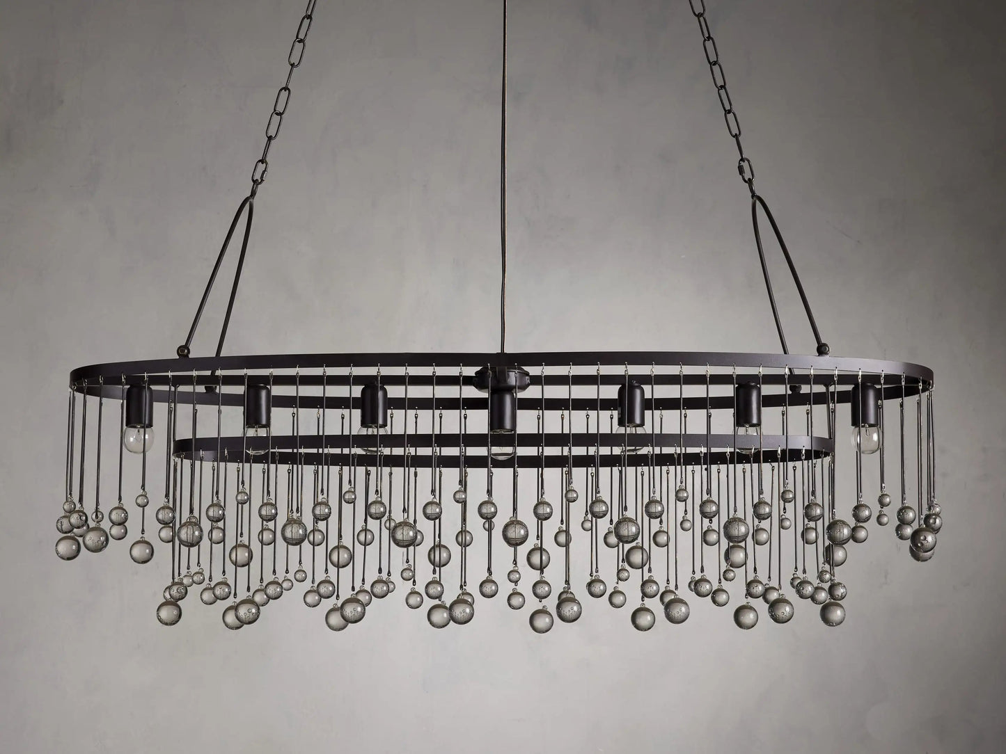 Aubrey Crystal Ball 7 Light Chandelier