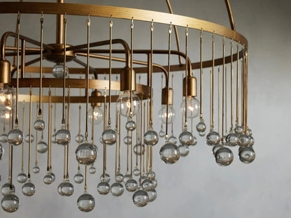 Crystal Ball Aubrey Round Chandelier 5 Light / 8 Light